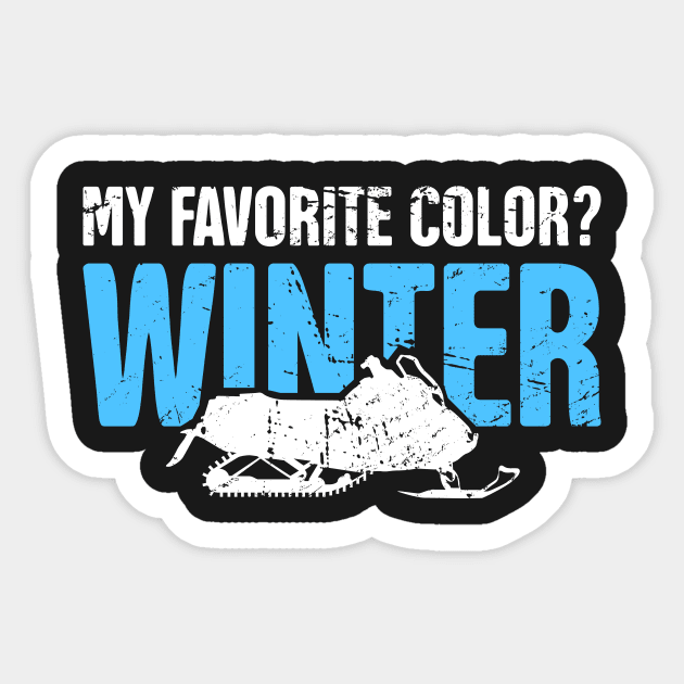 Winter - Funny Snowmobile Design Sticker by MeatMan